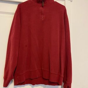 QUARTER ZIP RED SWEATER